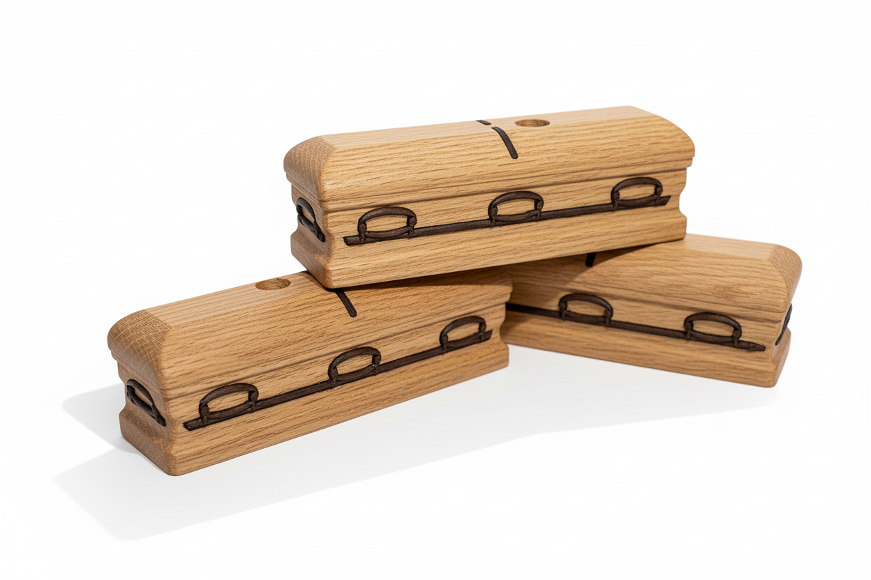 Oak / Dark Brown Handles